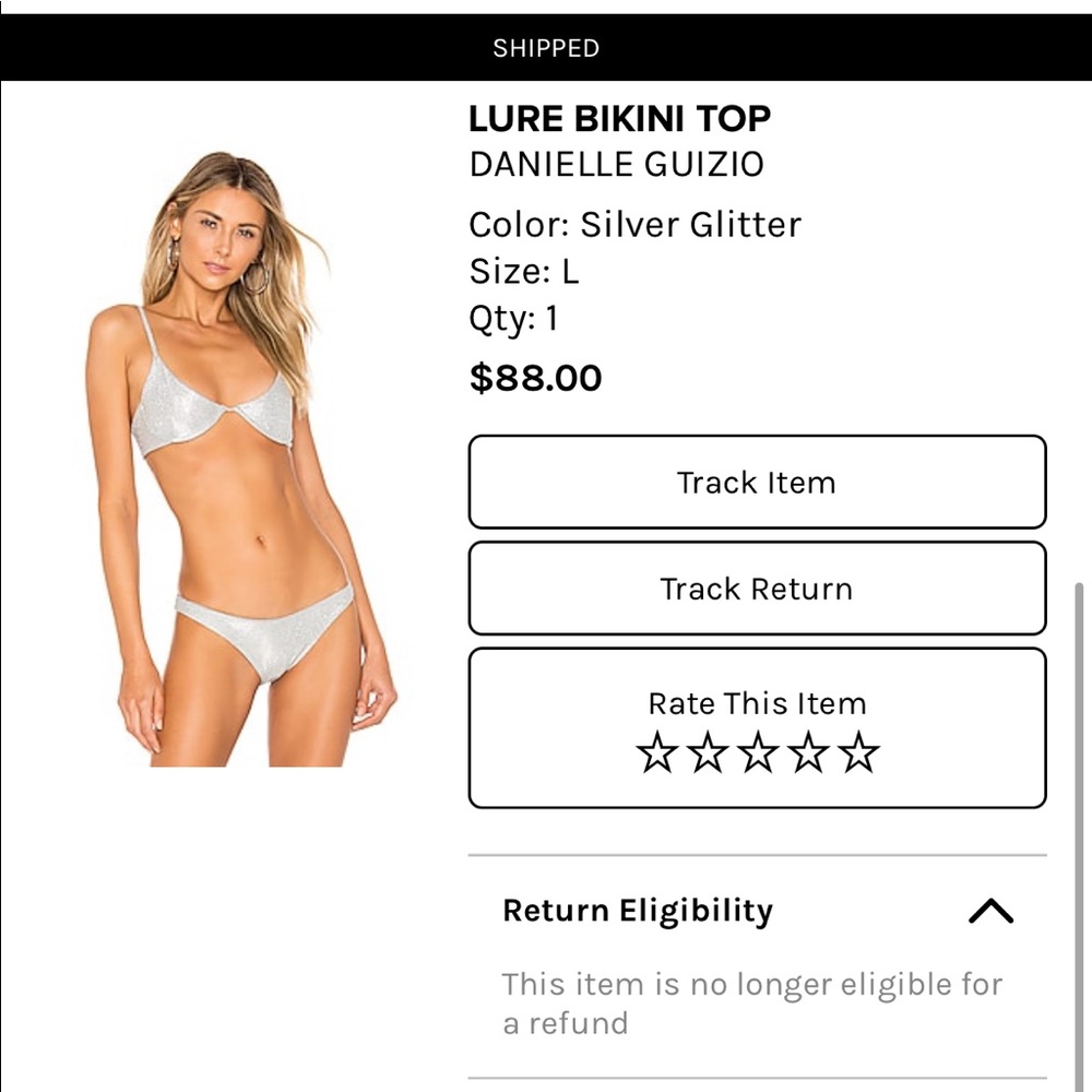 Danielle Guizio glitter bikini